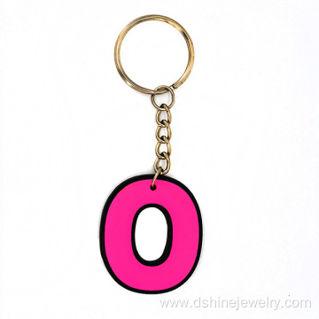 Cheap Letters Silicon Keychain Multi Color Rubber Keychain
